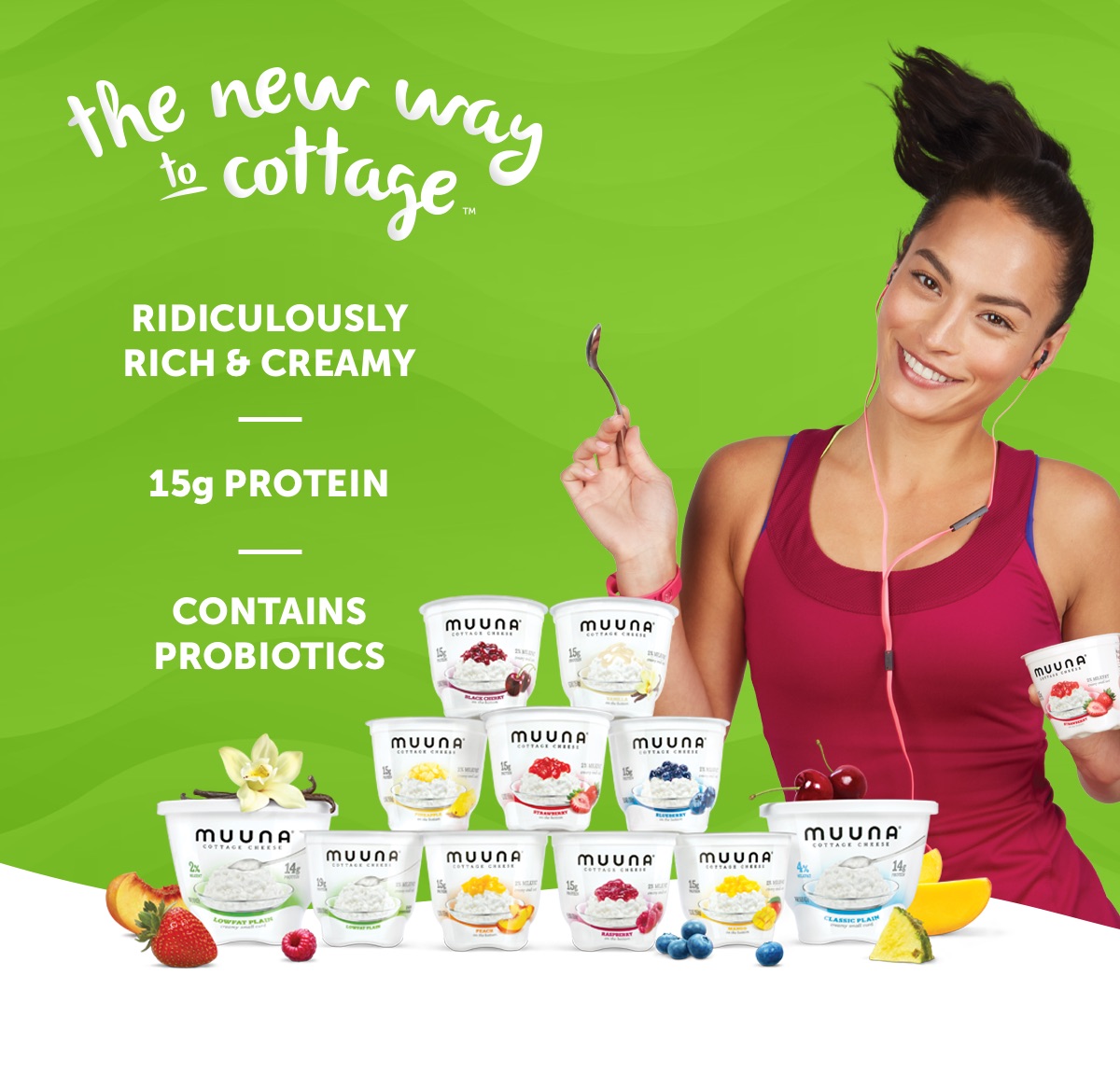 Muuna® Cottage Cheese | The New Way to Cottage - Ridiculously Rich & Creamy - 15g of Protein - Contains Probiotics