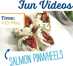 Fun Videos - Salmon Pinwheels - Time: <10 Min.