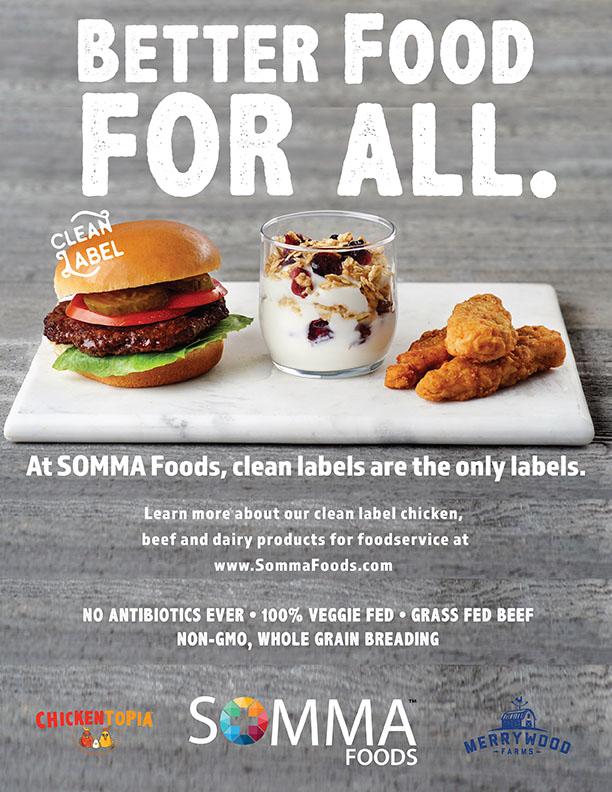 Better Food For All. At SOMMA Foods, clean labels are the only labels. Learn more about our clean label chicken, beef and and dairy products for foodservice at http://www.SommaFoods.com. No Antibiotics Ever - 100% Veggie Fed - Grass Fed Beef - Non-GMO, Whole Grain Breading