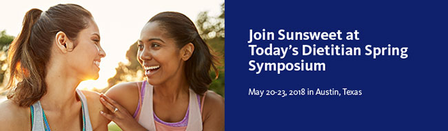 Join Sunsweet at Today’s Dietitian Spring Symposium. May 20-23, 2018 in Austin, Texas