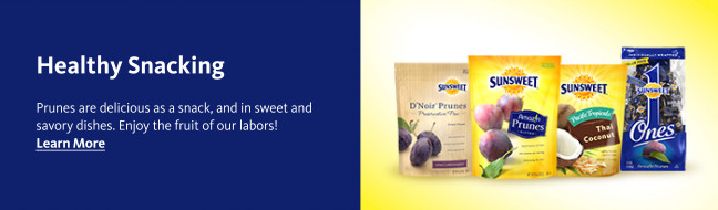 Healthy Snacking - Prunes are delicious as a snack, and in sweet and savory dishes. Enjoy the fruit of our labors! Learn More: http://sunsweet.com/products/amazin-prunes/