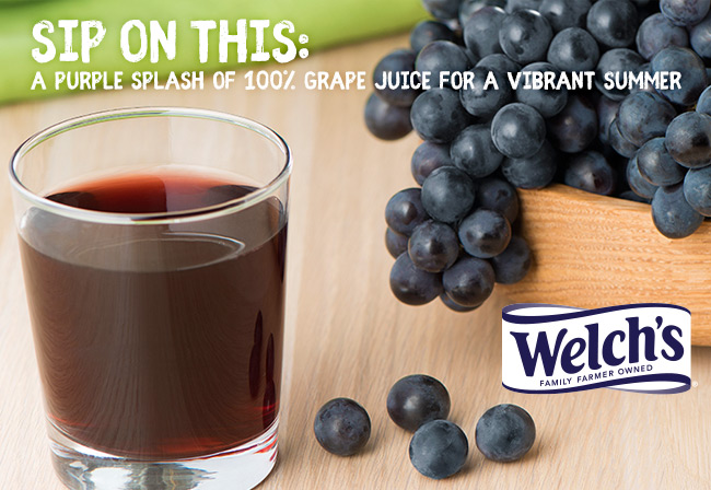 Welch's | Sip on This: A Purple Splash of 100% Grape Juice for a Vibrant Summer